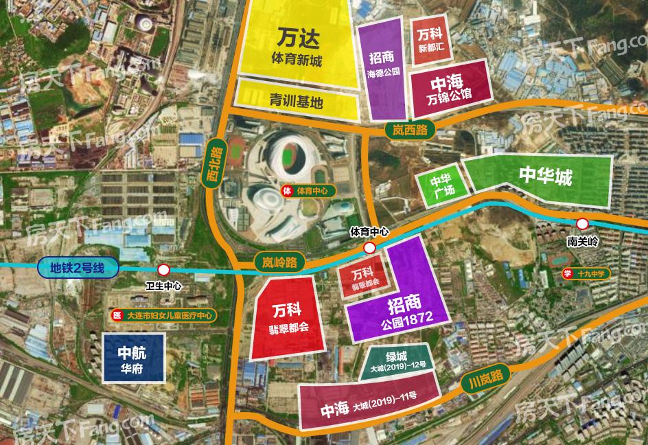 大连市最新卫星地图解读，揭示城市发展的天际线变化